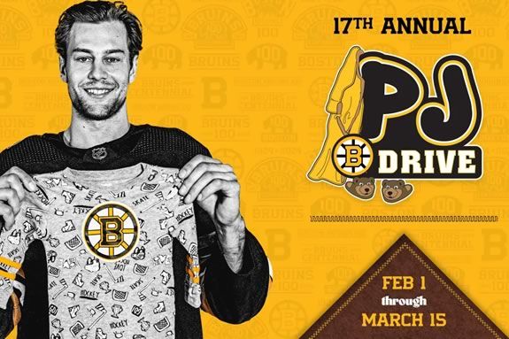 Drop off new pajama donations at libraries across the North Shore as part of the Boston Bruins PJ Drive Drop off new pajama donations at libraries across the North Shore as part of the Boston Bruins PJ Drive