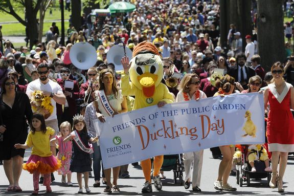 Mothers Day Duckling Day Parade at Boston Public Garden Mothers Day Duckling Day Parade at Boston Public Garden