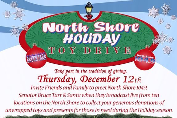 State Senator Bruce Tarr and 104.9 FM encourage you to donate toys for North Shore kids in need! Senator Bruce Tarr & 104.9 FM encourage you to donate toys for kids in need!