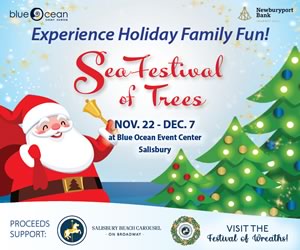 Sea Festival of Trees family fun by the beach at Blue Ocean Event Center Salisbury Massachusetts