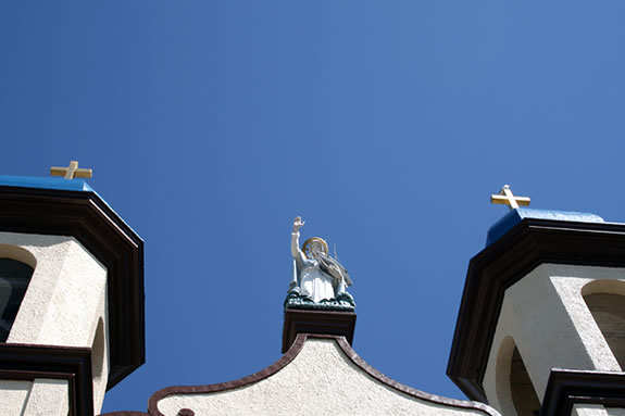 Our Lady of Good Voyage is an icon in the fishing port of Gloucester, Mass.