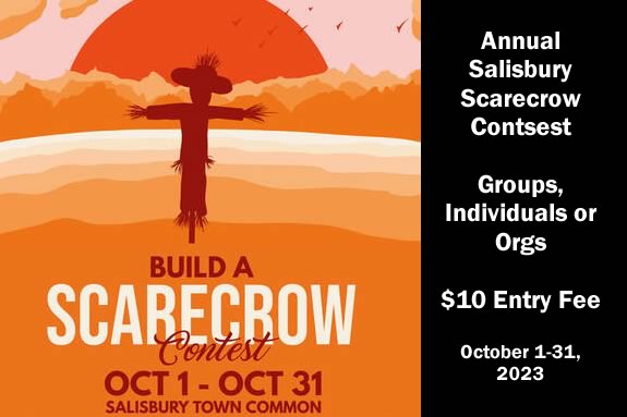 Salisbury Massachusetts build a scarecrow contest on the Town Common