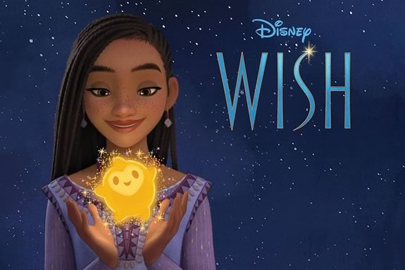 Abbot Public Library in Marblehead Massachusetts shows Disney's 'Wish'.