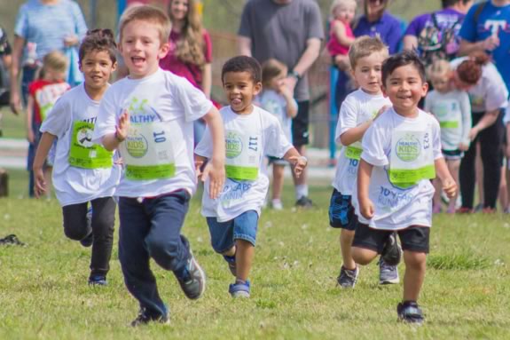 Healthy Kids Running Series at Endicott Park in Danvers Massachusetts.