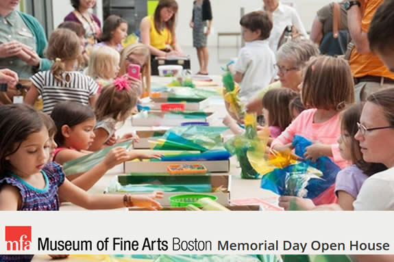 Museum of Fine Arts Open House free admission event for north shore families