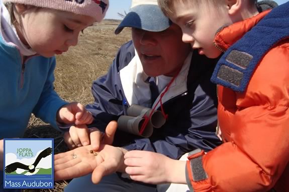 Lisa Hutchings of Mass Audubon Joppa Flats Education Center teaches children with hands-on activities! Lisa Hutchings of Mass Audubon Joppa Flats Education Center teaches children with hands-on activities!