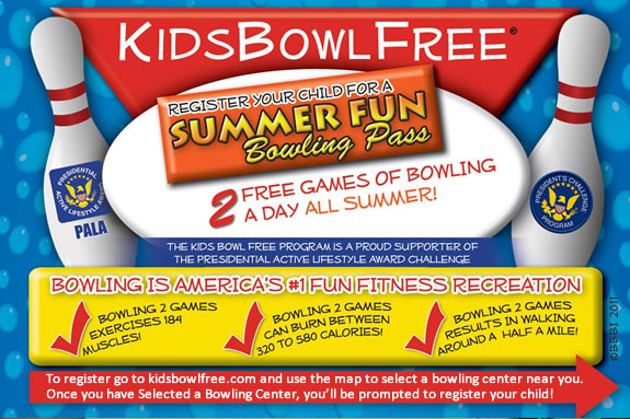 Numerous Bowling Centers on the North Shore of Massachusetts participate in the Kids Bowl Free program. Kids bowl free is a program designed to help kids stay active and safe.