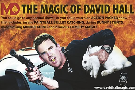 David Hall mixes magic and comedy to keep the crowd engaged and laughing! David Hall mixes magic and comedy to keep the crowd engaged and laughing!