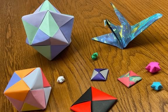 Origami worshop for teens at the Abbot Library in Marblehead Massachusetts