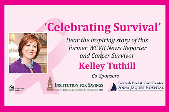 Join Former WCVB Reporter and Breast Cancer Survivor Kelley Tuthill at the October Newburyport Chamber Luncheon