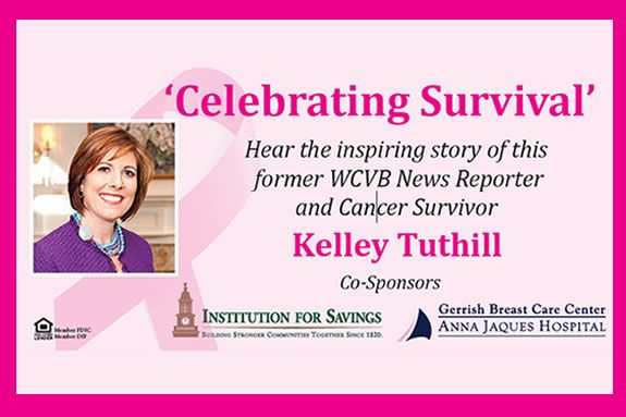 Join Former WCVB Reporter and Breast Cancer Survivor Kelley Tuthill at the October Newburyport Chamber Luncheon Join Former WCVB Reporter and Breast Cancer Survivor Kelley Tuthill at the October Newburyport Chamber Luncheon
