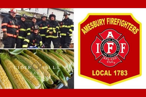 Families are invited to the Amesbury FD's Corn Cookoff at Cider Hill Farm in Amesbury Massachusetts