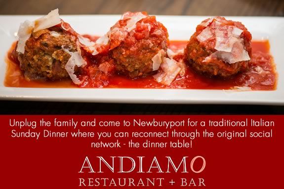 Unplug and enjoy a traditional italian dinner with the family at Andiamo! Together you will discover the original sociual network - the dinner table! Unplug and enjoy a traditional italian dinner witht the family at Andiamo!
