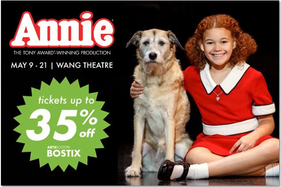 Ticket Deal for Annie in Boston – Up to 35% Off