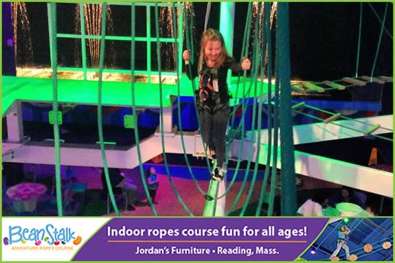 Beanstalk Adventure Indoor Ropes Course at Jordans Furniture Beanstalk Adventure Indoor Ropes Course at Jordans Furniture