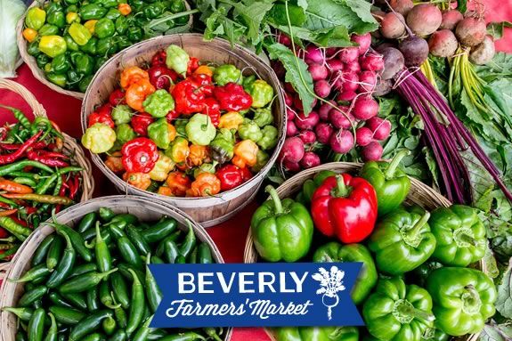 Get fresh local produce at the Beverly Farmers Market in downtown Beverly Massac Get fresh local produce at the Beverly Farmers Market in downtown Beverly Massac