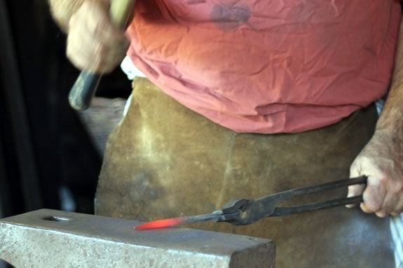 Join the staff at Saugus Iron Works National Historic Site for a blacksmithing demonstration during Sails and Trails