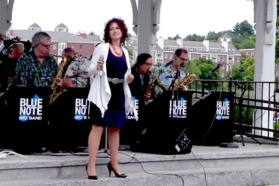 Blue Note Big Band at waterfront park in Newburyport as part of Yankee Homecoming 