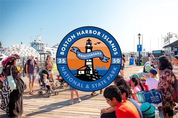 Boston Harbor Free Ferry Day departs from Long Wharf in Boston Massachusetts