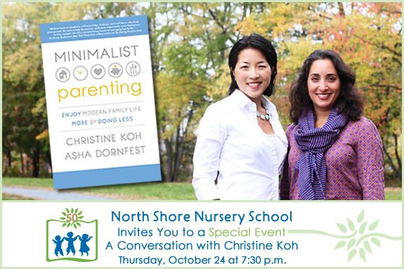 Christine Koh, Boston Mamas, Author of Minimalist Parenting, visits North Shore Nursery School in Beverly MA to help parents learn to manager their time, and enjoy their family life. Beverly MA, Boston Mamas, Parents Christine Koh visits North Shore Nursery School Beverly MA, Boston Mamas, Parent