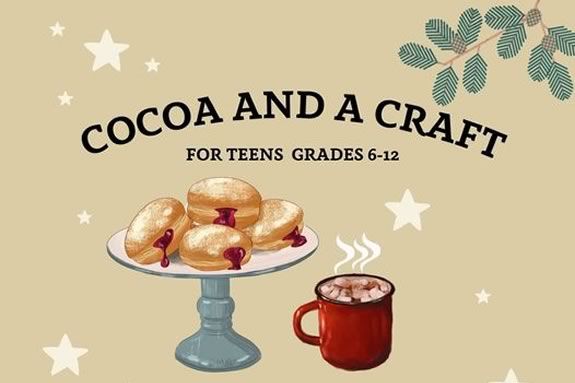 TOHP library in Essex Massachusetts hosts acrafting session with hot cocoa for tweens and teens!