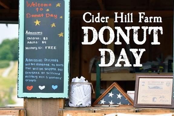 Donut Day at Cider Hill farm in Amesbury Massachusetts