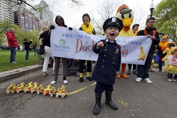 Mothers Day Duckling Day Parade at Boston Public Garden