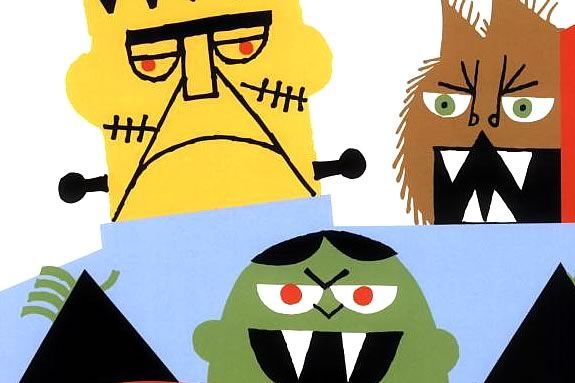 Monsters from the cover of Ed Emberly's 'Weirdos'