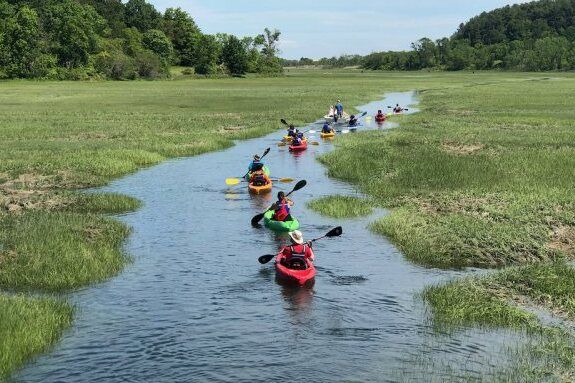 Kayak the twists and turns of Fox Creek in Ipswich with the Trustees of Reservations