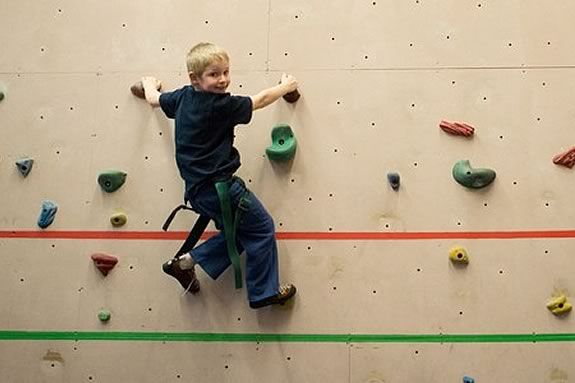 Open Rock Gym for North Shore families at Gordon College in Beverly Massachusetts