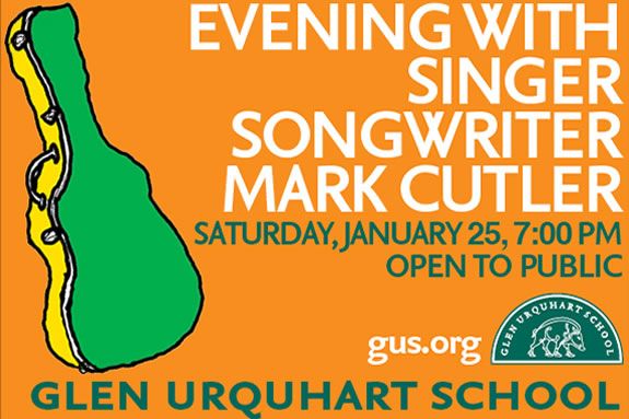 Mark Cutler will perform at Glen Urquhart School in Beverly MA