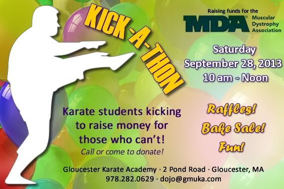 Proceeds from Gloucester Uechi Karate Kick-a-Thon in Gloucester benefit the MDA