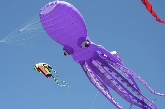 Come to NPL to make kite art to get excited for the Newburyport Winter Kite Festival. Photo: Kites Over New England