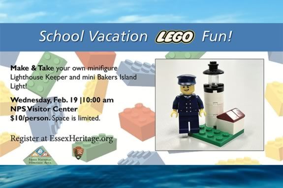 Get a LEGO replica of the Bakers Island Light at the Salem Visitor Center 