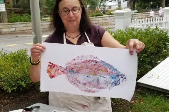 Make your own fish print at Manchester Historical Museum during Sails and Trails Massachusetts Make your own fish print at Manchester Historical Museum during Sails and Trails