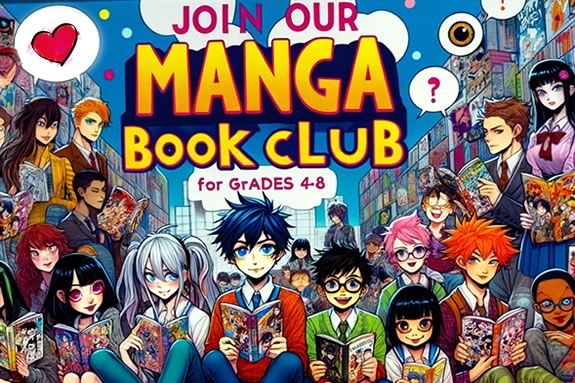 Come to the Newburyport Public Library for the Chibi Manga Book Club for kids in grades 4-8! Come to the Newburyport Massachusetts Public Library for the Chibi Manga Book Club for kids in grades 4-8!