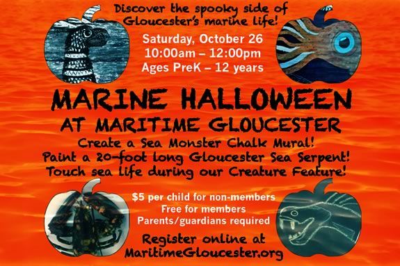 Discover the spooky side of Gloucester’s marine life at Maritime Gloucester's Marine Halloween! Discover the spooky side of Gloucester’s marine life at Maritime Gloucester