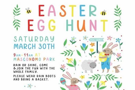 Community Egg Hunt at Masconomo Park in Manchester Massachusetts. 