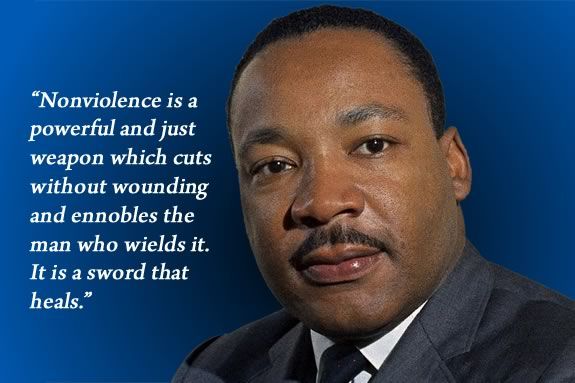 Martin Luther King Jr. quote about nonviolence as a weapon that heals. YWCA Annual Martin Luther King Jr. Commemoration in Newburyport Massachusetts