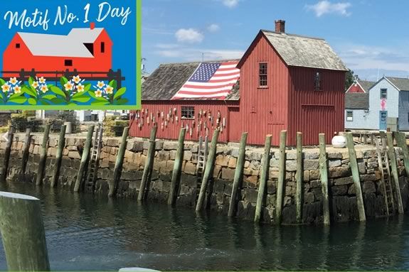 Sidewalk Chalk art at Motif #1 Day in Rockport Massachusetts - a day of family fun!