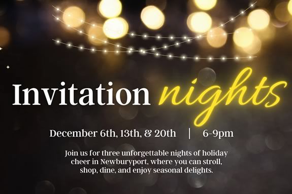 Downtown Newburyport Massachusetts is the place to shop during the invitation nights! Downtown Newburyport Massachusetts is the place to shop during the invitation nights!