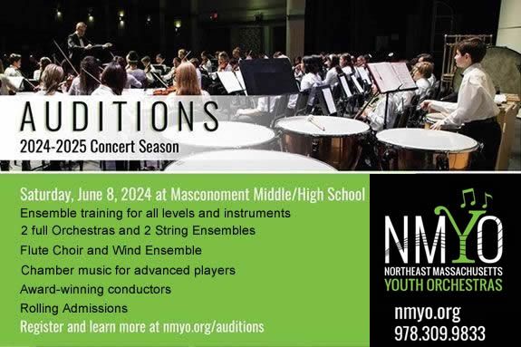 Northeast Massachusetts Youth Orchestras: Excel Through Music Auditions for the kids on the North Shore and its vacinity. Northeast Massachusetts Youth Orchestras: Excel Through Music Auditions for the kids on the North Shore and its vacinity.