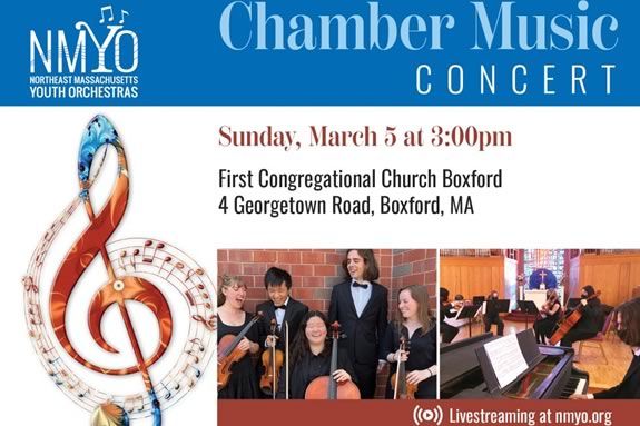 Northeast Massachusetts NMYO’s Chamber Music Concert at the First Congregational Church in Boxford Massachusetts