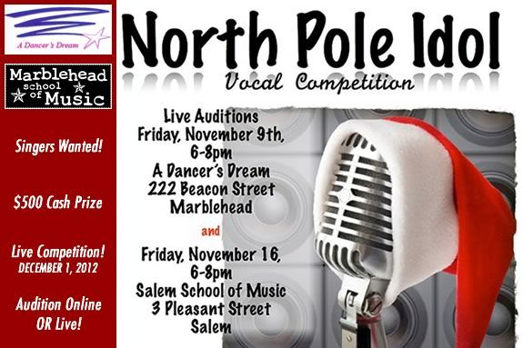 North Pole Idol is looking for singers on the North Shore! Audition for a chance to perform live in front of a crowd and win $500 cash! North Pole Idol is looking for singers on the North Shore!