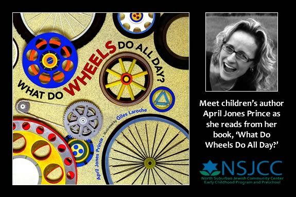 Meet author April Jones Prince as she reads from her book 'What Do Wheels Do All Day?' at this NSJCC Children's Literacy Workshop for kid ages one and a half through six. Meet author April Jones Prince at this NSJCC Children's Literacy Workshop