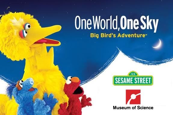 Big Bird and Elmo introduce kids to the stars at the Museum of Scinece Boston! 