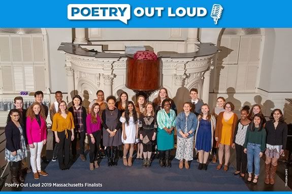 Poetry Outloud Champions 2019. Join the 2020 competition at Newburyport City Hall!