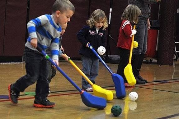 Lynch Van Otterloo field hockey for preschool opening day in Marblehead Massachusetts