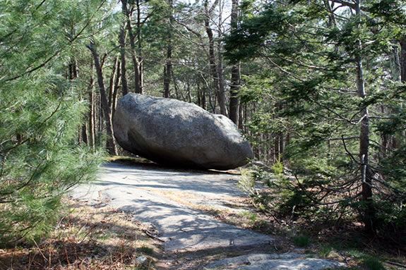 This moraine boulder at Ravenswood was depostied by a retreating ice sheet. 