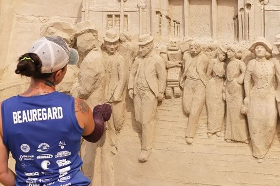 Revere Beach International Sand Sculpting is a free event open to the public and draws crowds from all around the world.